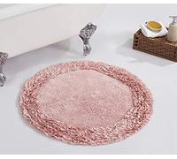 Better Trends Shaggy Border Collection es Ultra Suave, Felpa y Absorbente, Alfombra de baño 100% algodón en Colores Vibrantes, Redondo de 76 cm, Rosa