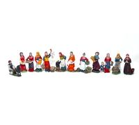 BETTER WITH FRIENDS 12 x figuritas de Navidad. Mujeres 10cm. Conjunto de Escena de Natividad, Figuras de Agricultores. Trabajadores de Animales. Accesorios de la casa Jesús. oficios belén, Dios