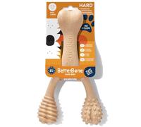 BetterBone - Juguete para Perros para Masticar - Carne Dura Grande - Hueso masticable para Perros sin Nailon y sin OGM a Base de celulosa - Juguete masticable Extra Duro con Sabor a Carne de Vacuno -