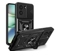 betterfon Funda compatible con Xiaomi Redmi A5 | Funda blindada protectora a prueba de golpes con anillo protector para cámara | Bolsa resistente a los arañazos | Bolsa antihuellas | Negro