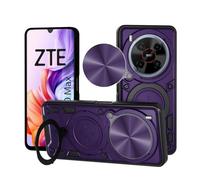 betterfon Funda compatible con ZTE Blade V70 Max | Funda blindada protectora a prueba de golpes con anillo protector para cámara | Funda resistente a los arañazos | Bolsa antihuellas | Lila