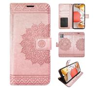 betterfon Funda para Samsung Galaxy A42 5G, con cierre magnético y tarjetero, para Samsung Galaxy A42 5G, color oro rosa