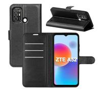 betterfon Funda para teléfono móvil compatible con ZTE Blade A52 | Funda de TPU de calidad premium para Blade A52 con ranuras para tarjetas, cierre magnético, color negro