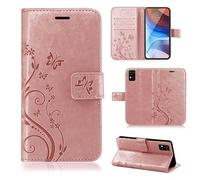 betterfon Funda para ZTE A71, Funda para teléfono móvil Blade A71, Funda con Tapa con [ Ranura para Tarjetas, Calidad TPU] Compatible con ZTE Blade A71 Oro Rosa