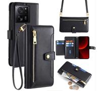 betterfon Handykette Xiaomi Hülle Kartenfach PU Leder Umhängetasche