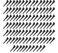 BetterJonny - 100 pinzas de pelo de una sola punta, pinzas de pelo de sección negra de 1.75 pulgadas, pinzas de cocodrilo de metal para extensiones de cabello de peluquería