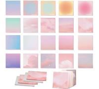 BetterJonny - 1000 blocs de notas adhesivas, 3.15 x 3.15 pulgadas, notas autoadhesivas de acuarela, blocs de notas para estudio, oficina, hogar, color degradado