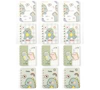 BetterJonny 12 x Mini Animal Notebooks for Boys & Girls Party Bags, Unisex A7 Pocket Size Notebook, Cute Stationery Gifts for Party Bag Fillers, Cartoon Notepads for Kids of any Age