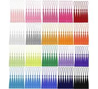BetterJonny 140 Minifiguras de Tassellas Glands Soyeux Hechas a Mano, Suave pompón, para la fabricación de Joyas con siglas, proyectos de Bricolaje, 20 Colores Diferentes, 7 Unidades de Cada uno