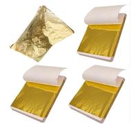 BetterJonny 300 hojas de papel de imitación de hojas de oro doradas, hojas de oro para arte de uñas, hornear, tartas, láminas decorativas, manualidades, hojas de metal, hojas de oro, pintura acrílica