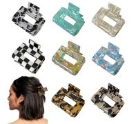 BetterJonny - 8 pinzas para el pelo, pinzas cuadradas para el cabello, accesorios para el cabello para mujer, pinzas medianas para el cabello, pasadores de tortuga, accesorios para el cabello