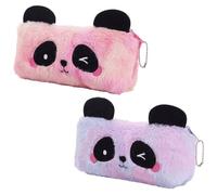 BetterJonny Juego de 2 estuches de felpa, bonito estuche de peluche para niñas, estuche de peluche con bonito patrón, Juego C, Caricatura