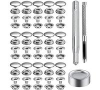 BetterJonny - Juego de 200 piezas de cierre a presión, de lona resistente de 15 mm, con 3 herramientas de ajuste para bolsa de barco, cuero, manualidades