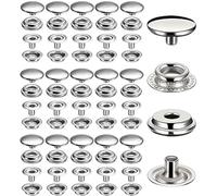 BetterJonny - Juego de 240 cierres a presión, 15 mm, lona resistente, tapa de botón de presión de acero inoxidable para bolsa de barco, cuero, manualidades
