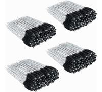 BetterJonny - Juego de 400 pinceles de pestañas, cepillo de cejas, cepillo de cejas, cepillo de cejas, aplicador, cepillo de pestañas con mango de cristal(Negro)