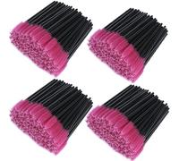 BetterJonny - Juego de 400 pinceles de pestañas, cepillo de cejas, cepillo de cejas, cepillo de cejas, aplicador, pincel de pestañas, herramienta de maquillaje (rosa)