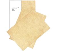 Betterpress® 50 hojas de cartón vintage para certificados, 200 g, A4, papel antiguo, cartón vintage, ideal como menú, certificado y certificado