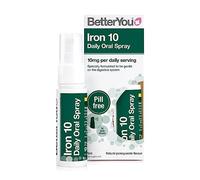 BetterYou - Iron 10 | Hierro en Spray Oral Sabor Granada 25ml | Apoyo al Sistema Inmune y a la Disminución del Cansancio y la Fatiga | 32 Dosis de 10mg | Apto para Veganos y Vegetarianos