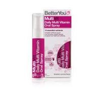 BetterYou Multivit Multivit - Spray diario oral 3 X Pack - Rojo, Blanco, 25 ml