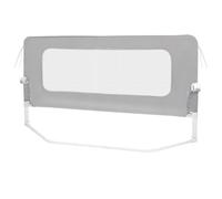 Bettgitter höhenverstellbar 72-86 cm, Bett rausfallschutz Kinder zusammenklappbar um 180 Grad, luftige Netz, einfache Montaje (Gris)