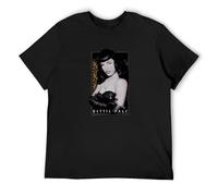 Bettie Pa Cheetah 1950 Pin Up Girl Men's T-Shirt Unisex Black Cotton Print tee Shirts M