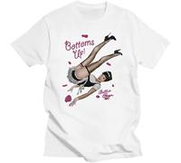 Bettie Page - Mens Bottoms Up Tall T-Shirt Loose Cotton T-Shirts for Men Cool Tops T Shirts White