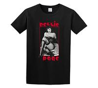 Bettie Page Pin Up Photo The Mistress Burlesque Graphic Top Unisex 100% Cotton Short-Sleeve T-Shirts Black XL