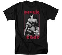 Bettie Page The Mistress T Shirt Casual Graphic Tops Black XXL