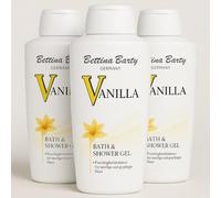 Bettina Barty Bath and Shower Gel de ducha Vainilla (3 unidades) + pegatinas PurLife
