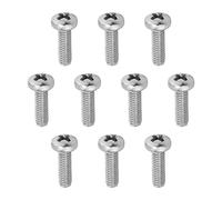Bettomshin Tornillos de máquina M2.5 x 8 mm Pan Phillips Tornillo de cabeza cruzada 304 Tornillos de acero inoxidable Plata Gris 60pcs