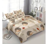 Bettwäsche-Set Teenagerbettwäsche Schlafzimmer Dekor Kinder Jugend Mehrfarbig Modern Cartoon Pflanzen Tiere Igel Bettbezug weich und kuschelig knitterfrei für Sommer und Winter, 135 x 200 cm