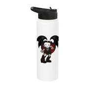Betty Boop Goth Punk Corazón Alado Día de San Valentín Halloween Stainless Steel Insulated Water Bottle