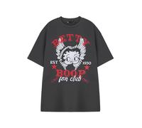 Betty Boop Gris Fan Club Camiseta de manga corta Mujeres