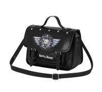 Betty Boop Motor Love-Bolso-Mochila Satchel, Negro, 27 x 19 cm