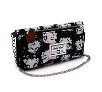 Betty Boop Noir-Billetero Soft con Cadena, Negro, 20 x 9 cm