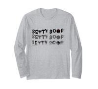 Betty Boop Punk Goth Patrón Texto Halloween Manga Larga