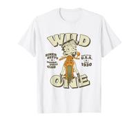 Betty Boop Wild One Motocicleta Vintage Graphic Camiseta