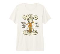 Betty Boop Wild One Motocicleta Vintage Graphic Camiseta Premium