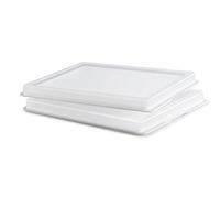 Betty Bossi Caja apilable para cortar en juego de 2 unidades, protege las salchichas y el queso de olores extraños y los mantiene frescos durante más tiempo. Apto para lavavajillas