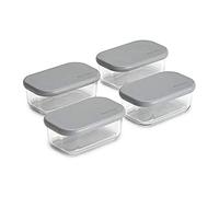 Betty Bossi Glass Tiramisu y Pan MINI kit de 4 - mini bandeja de horno con tapa aislante para postres y platos de horno.…