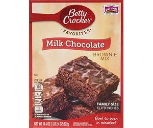 Betty Crocker Brownie tradicional de chocolate con leche, 18 onzas (paquete de 4)