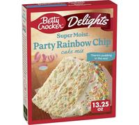 Betty Crocker Delights Super Moist Party Rainbow Chip Cake Mix, 13.25 oz.