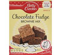 Betty Crocker Mezcla para Brownies Chocolate Fudge - Brownie de Chocolate, Fácil de Preparar, 16 Porciones, Postre Americano