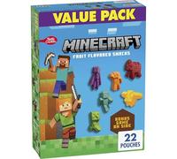 Betty Crocker Minecraft Kids - Snacks con sabor a frutas, sin grasa y sin gluten, paquete económico, 500 ml (22 bolsas)