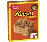 Betty Crocker REESE'S - Mezcla de pastel de café con mantequilla de maní con cobertura de Streusel de azúcar morena, 14.5 onzas