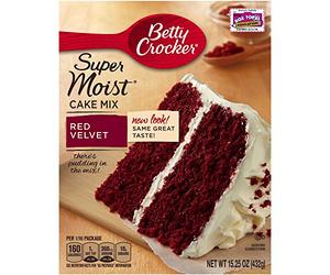 Betty Crocker Super Moist Cake Mix, Red Velvet, 15.25 Ounce (Pack of 3)