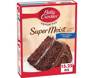 Betty Crocker Supermoist Cake Mix, Chocolate Fudge, 15.25-Ounce (Pack of 6)
