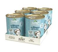 Betty's - Cocina rústica para Perro Canguro con Patatas y Aves de Corral, 6 x 400 g, Adecuada para Todas Las Razas de Perros, Alta biodisponibilidad, prestamos atención