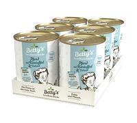 Betty's - Cocina rústica para Perros y Caballos con Patatas y Aceite de Cardo, 6 x 400 g, Adecuado para Todas Las Razas de Perros, Alta biodisponibilidad, prestamos atención