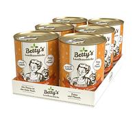 Betty's - Lata de Comida húmeda para Gatos, sin Cereales, Carne, cocinada Suavemente, Adecuada para Todas Las Razas de Gatos, Pato, 6 x 400 g